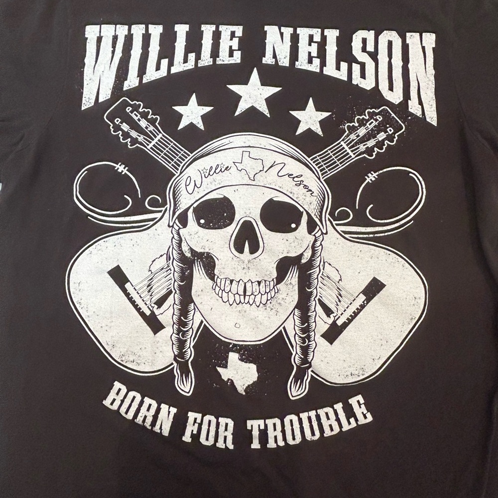 Zion Willie Nelson Black Skull Tee